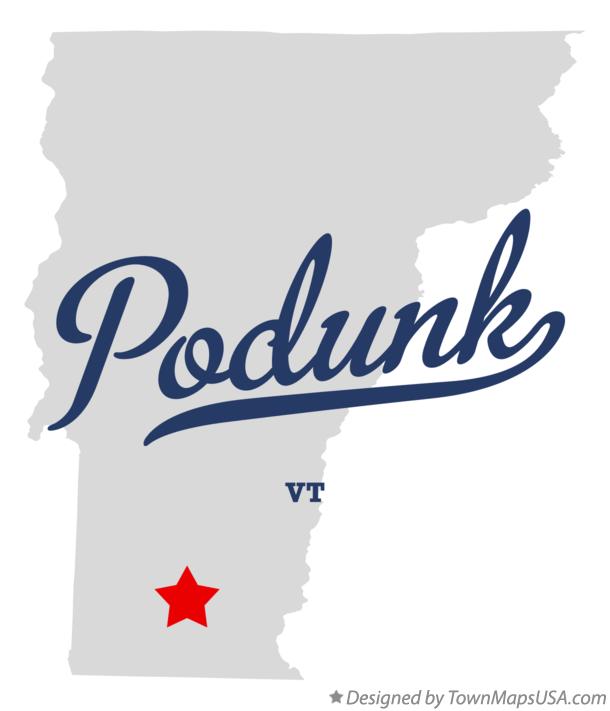 Map of Podunk Vermont VT