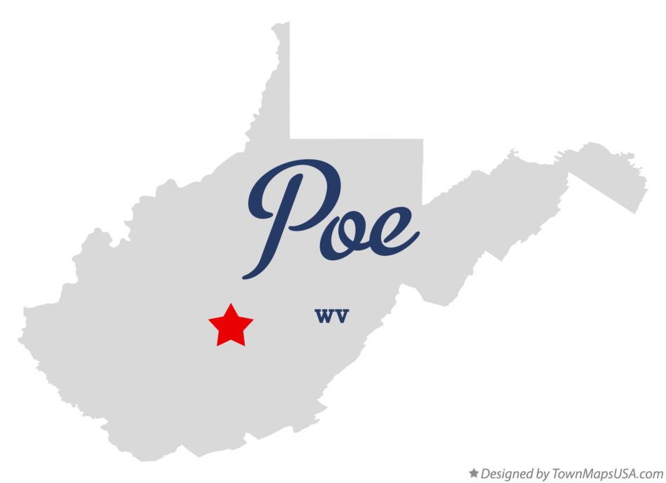 Map of Poe West Virginia WV
