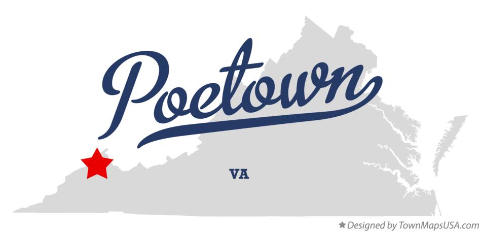 Map of Poetown Virginia VA