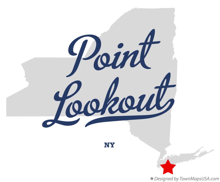 Map of Point Lookout New York NY
