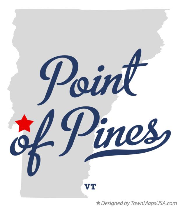 Map of Point of Pines Vermont VT