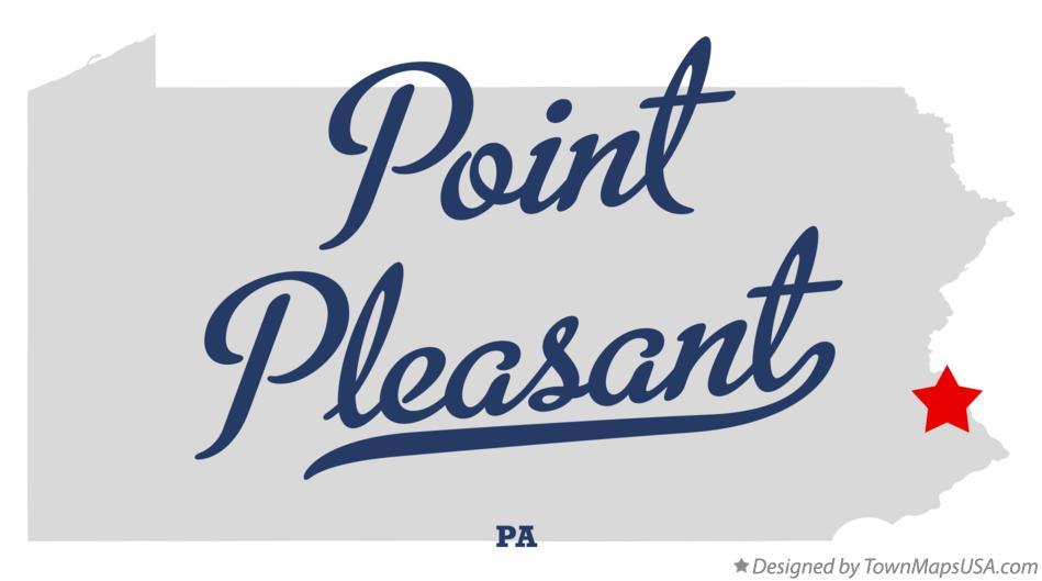 Map of Point Pleasant Pennsylvania PA