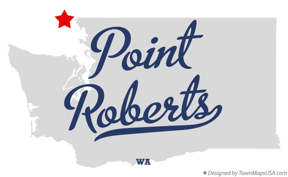 Map of Point Roberts Washington WA