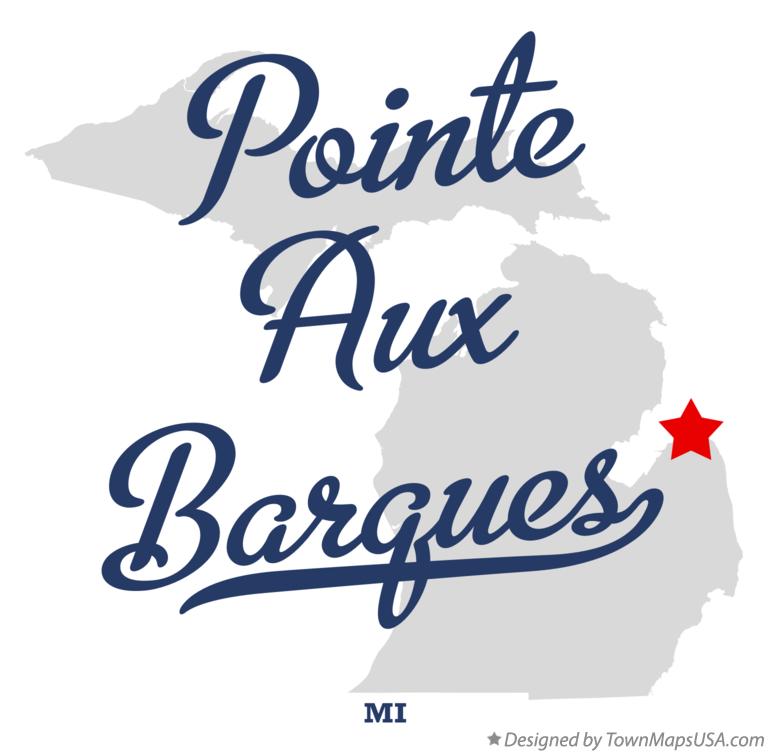 Map of Pointe Aux Barques Michigan MI
