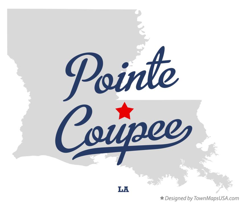 Map of Pointe Coupee Louisiana LA