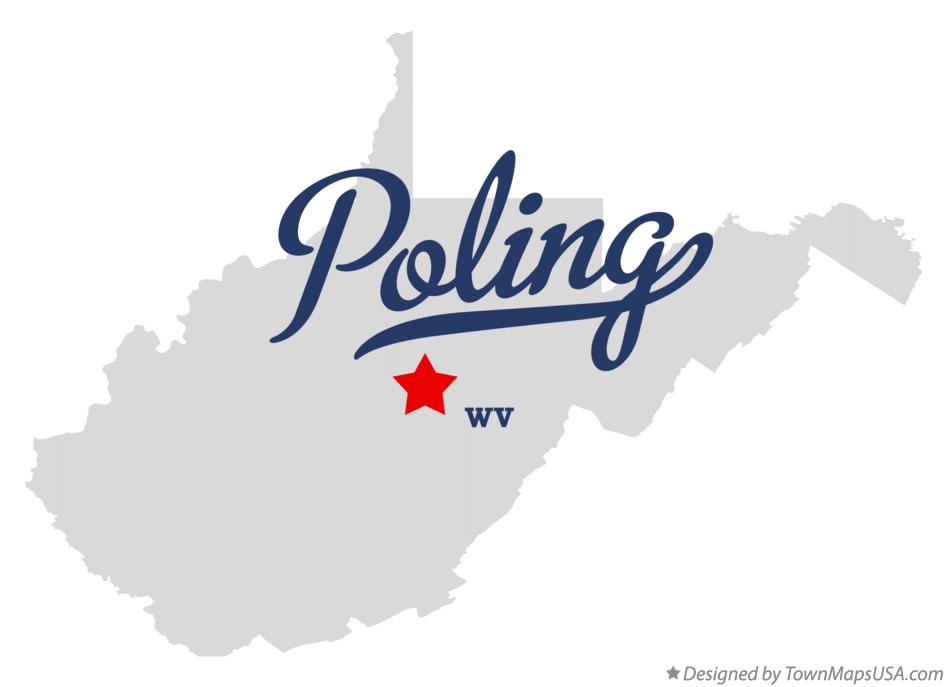 Map of Poling West Virginia WV