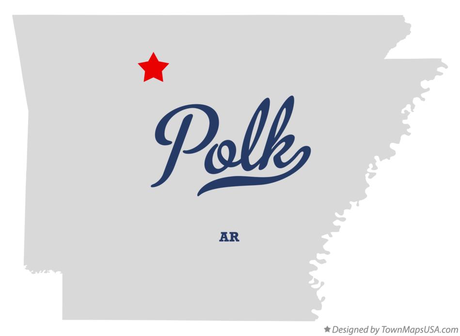 Map of Polk Arkansas AR