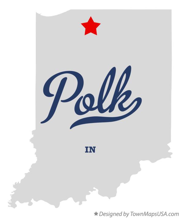 Map of Polk Indiana IN