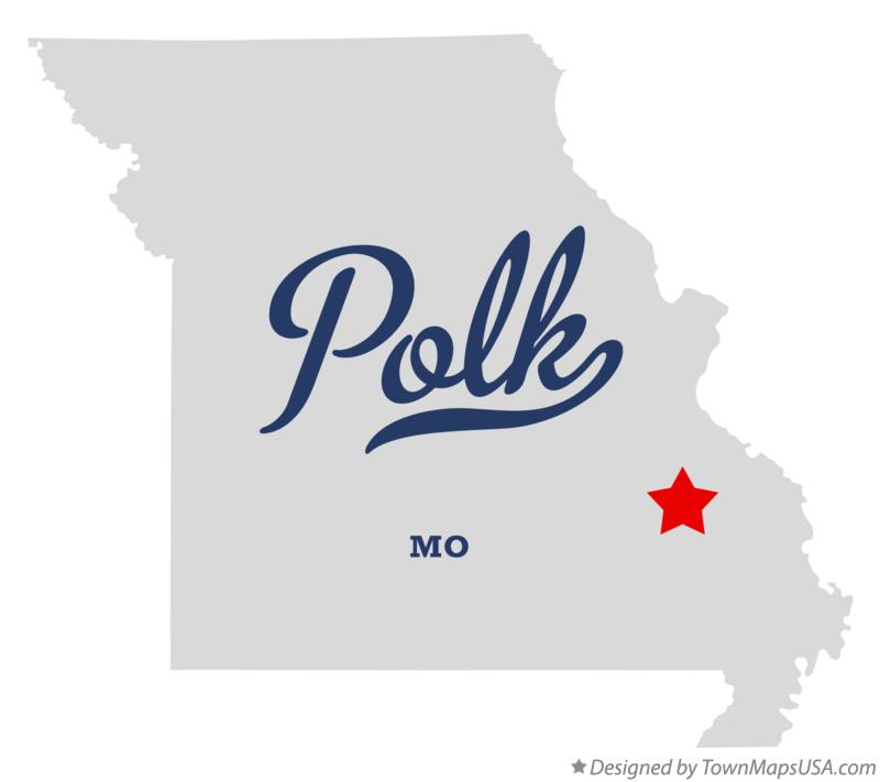 Map of Polk Missouri MO
