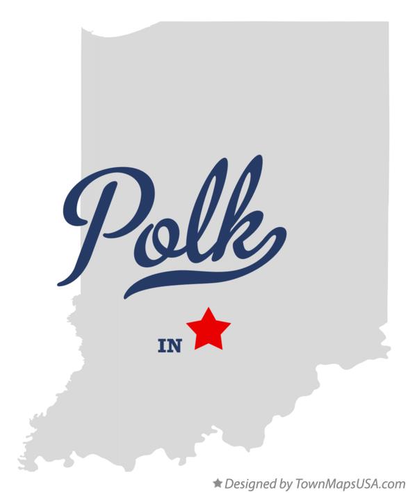 Map of Polk Indiana IN