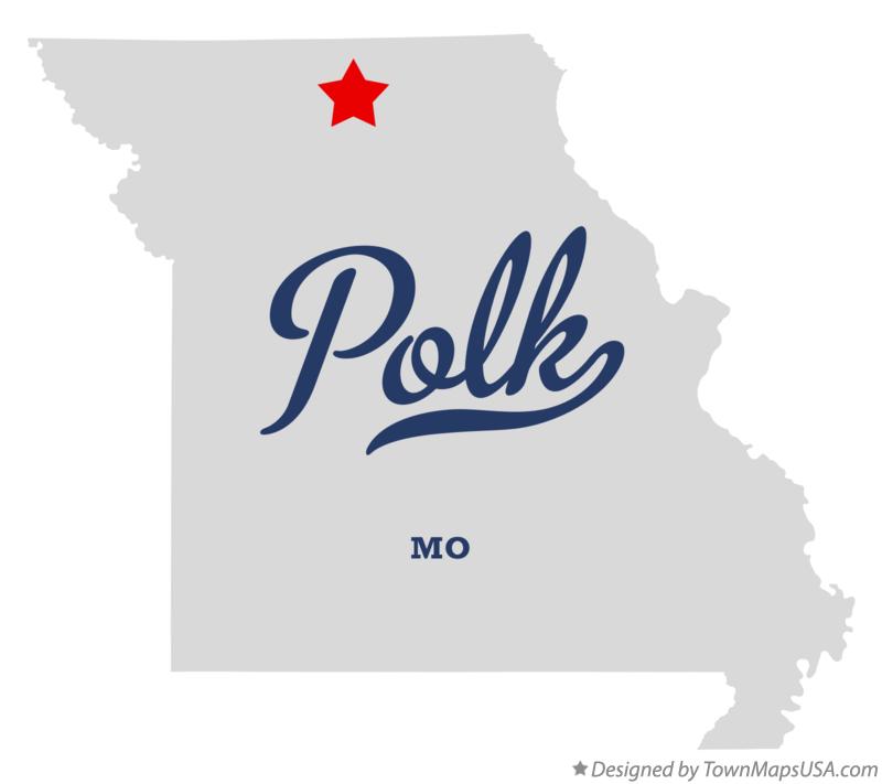 Map of Polk Missouri MO
