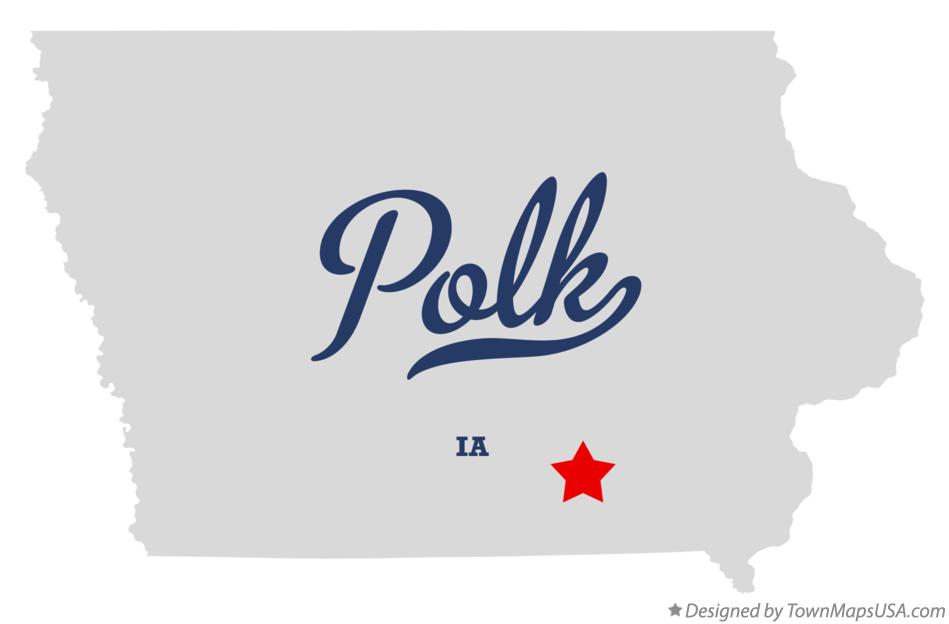 Map of Polk Iowa IA