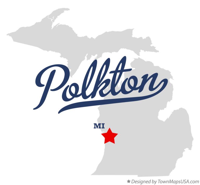 Map of Polkton Michigan MI