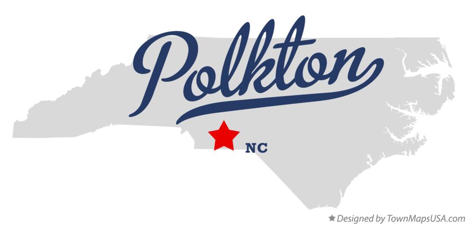 Map of Polkton North Carolina NC