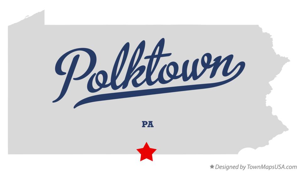Map of Polktown Pennsylvania PA
