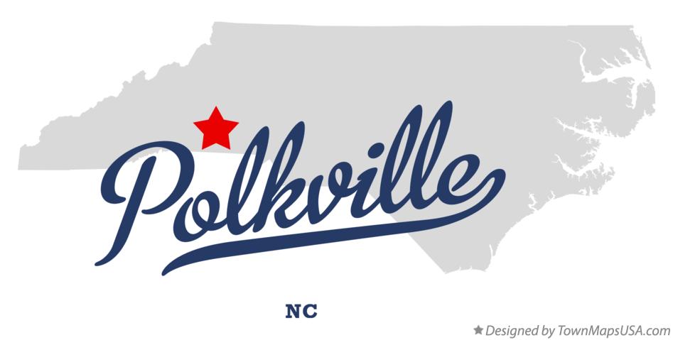 Map of Polkville North Carolina NC