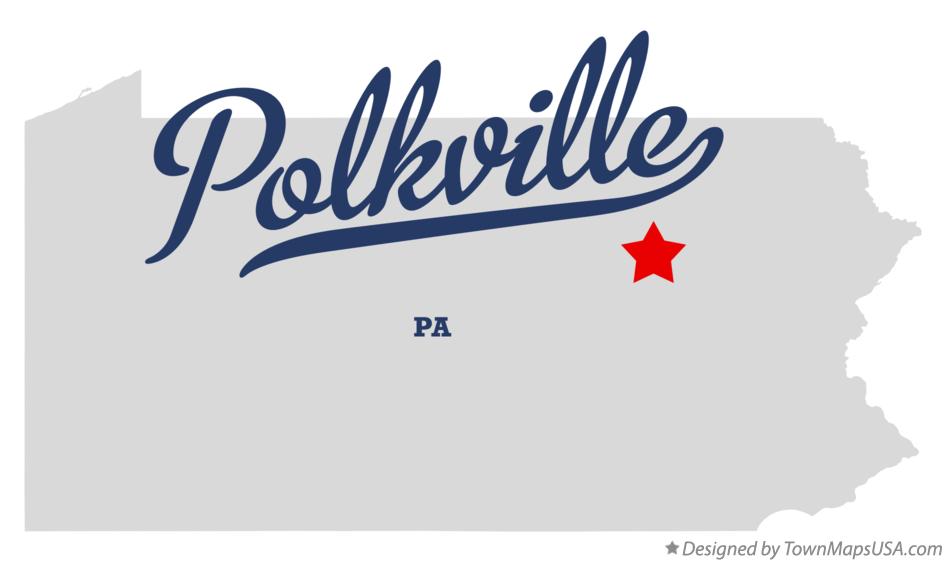Map of Polkville Pennsylvania PA