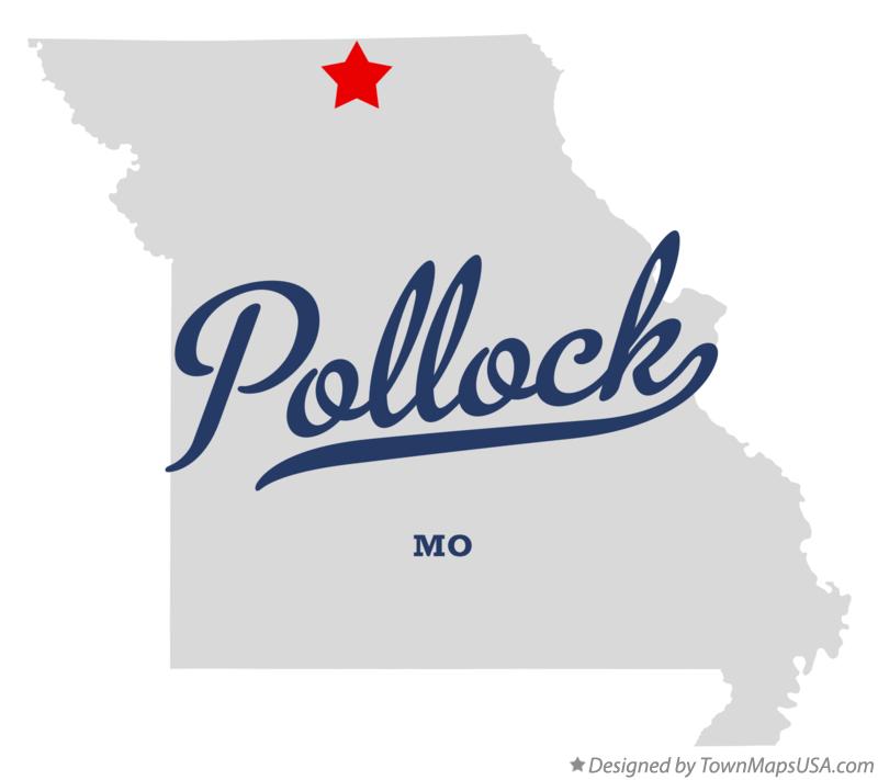 Map of Pollock Missouri MO