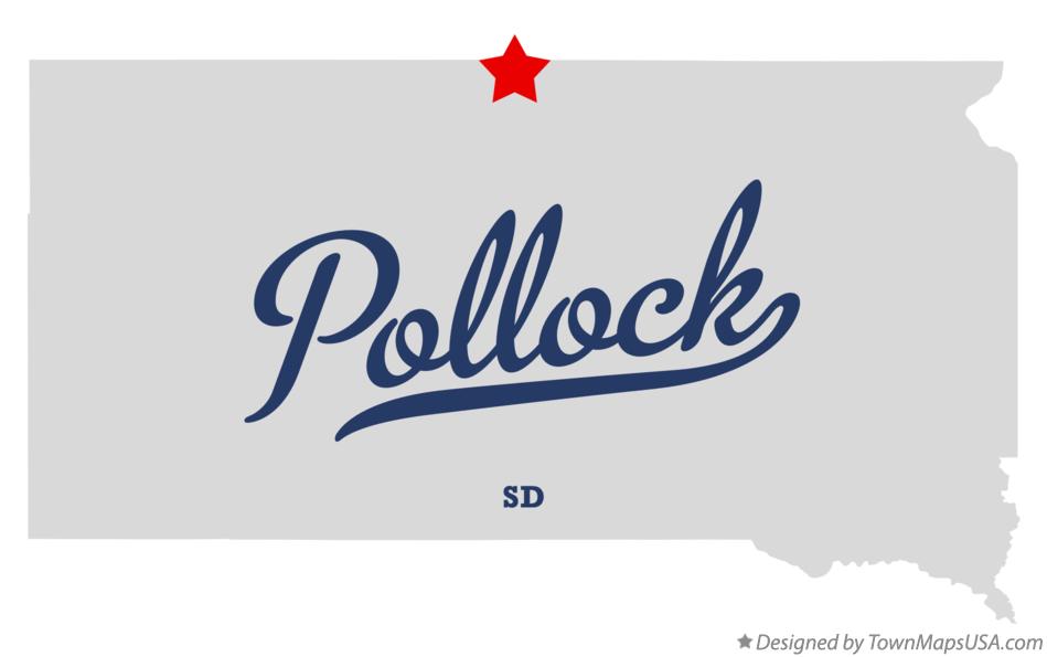 Map of Pollock South Dakota SD