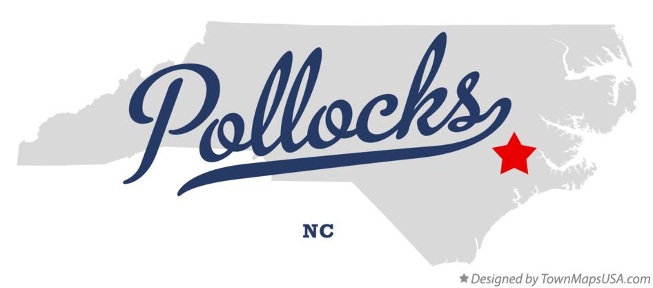 Map of Pollocks North Carolina NC