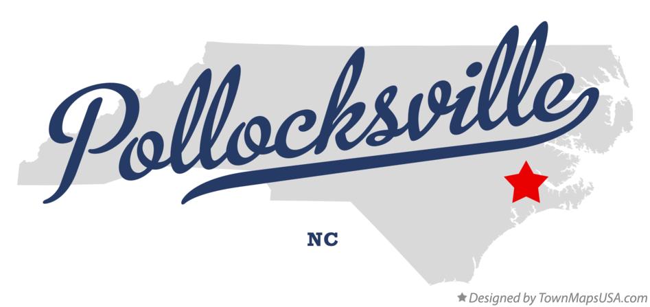 Map of Pollocksville North Carolina NC