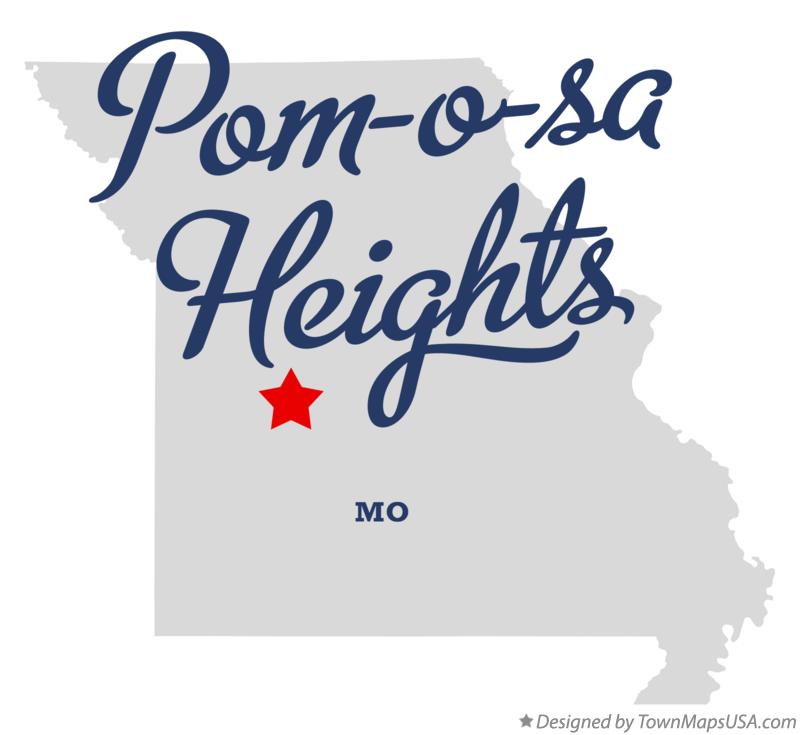 Map of Pom-o-sa Heights Missouri MO