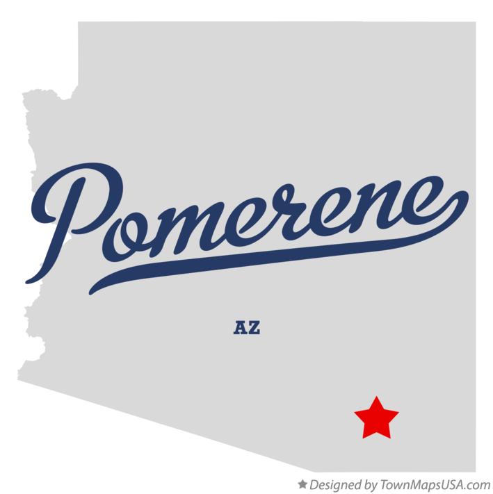 Map of Pomerene Arizona AZ