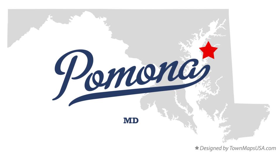 Map of Pomona Maryland MD