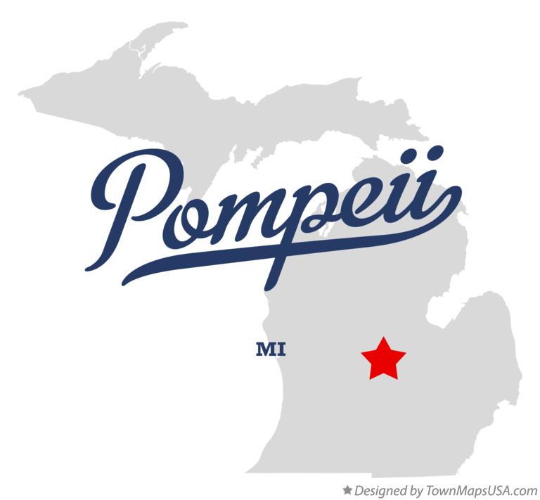 Map of Pompeii Michigan MI
