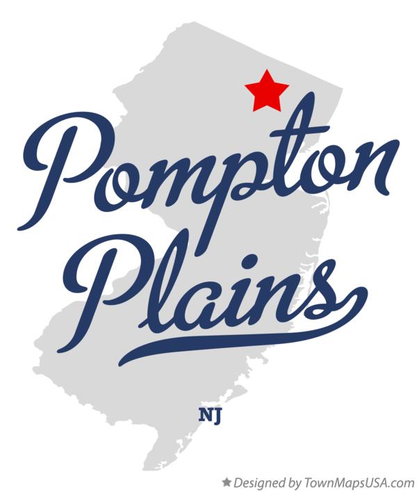 Map of Pompton Plains New Jersey NJ