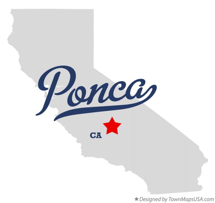 Map of Ponca California CA
