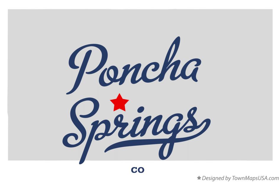Map of Poncha Springs Colorado CO