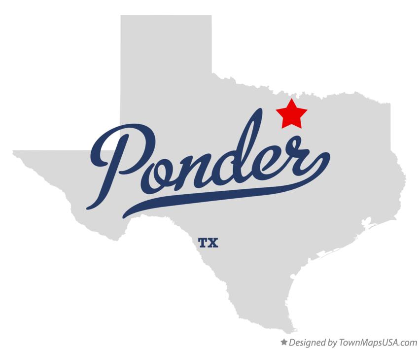 Map of Ponder Texas TX