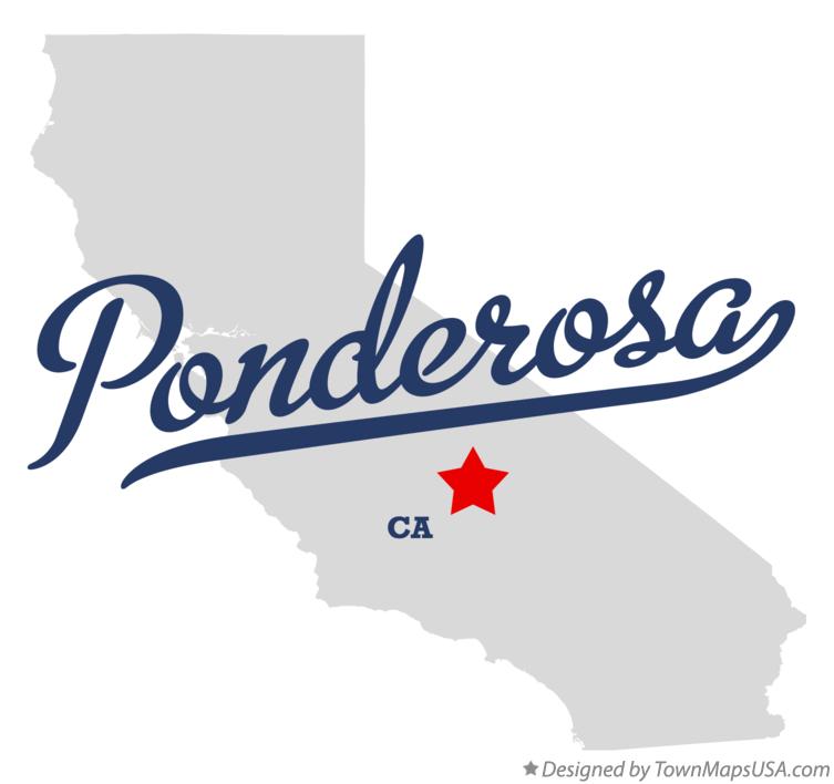 Map of Ponderosa California CA