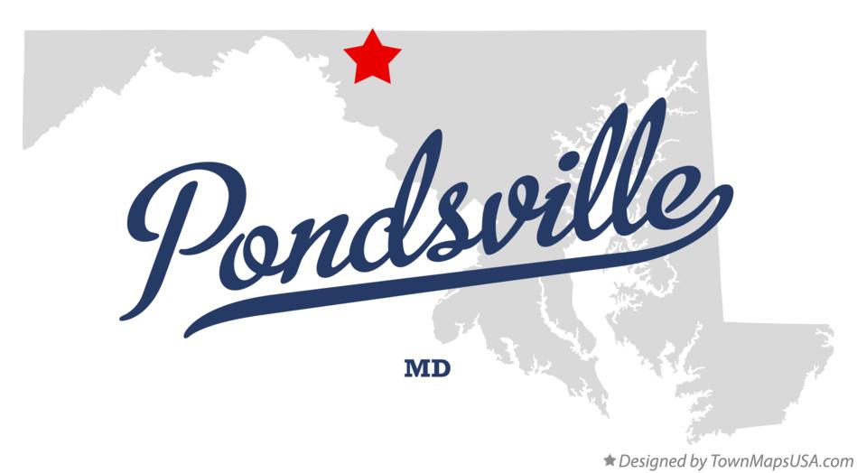 Map of Pondsville Maryland MD