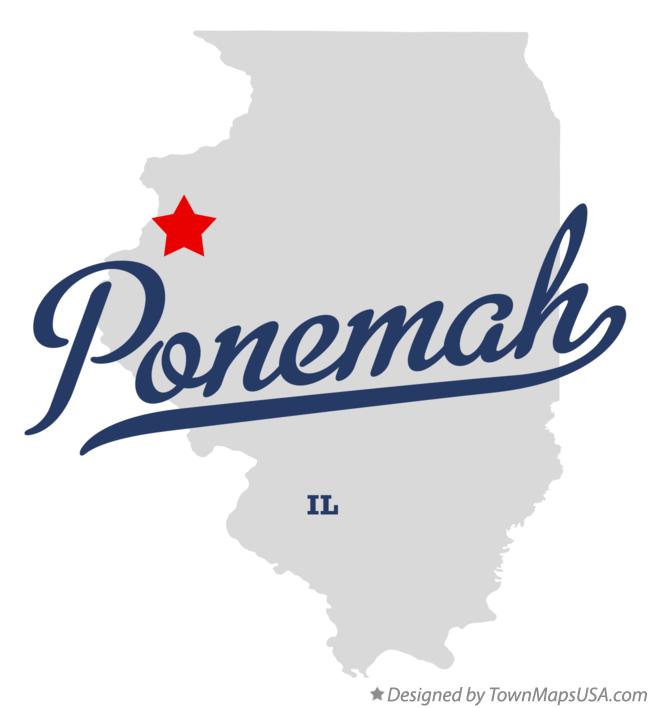 Map of Ponemah Illinois IL