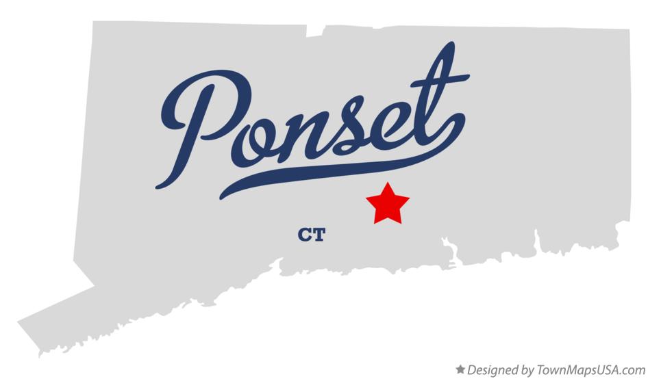Map of Ponset Connecticut CT