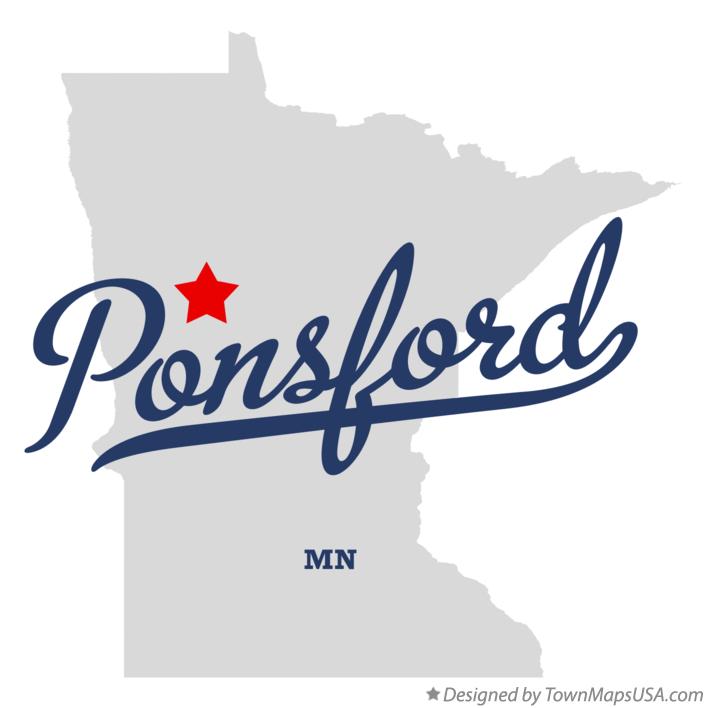 Map of Ponsford Minnesota MN