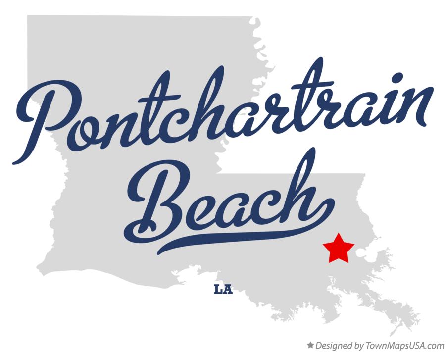 Map of Pontchartrain Beach Louisiana LA