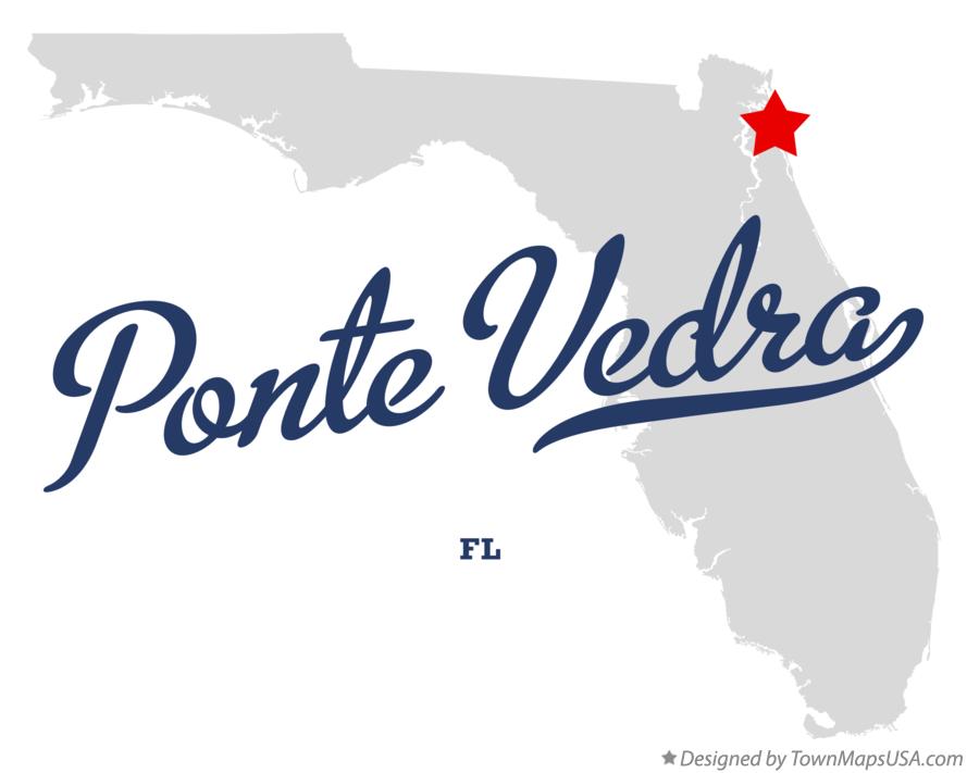 Map of Ponte Vedra Florida FL
