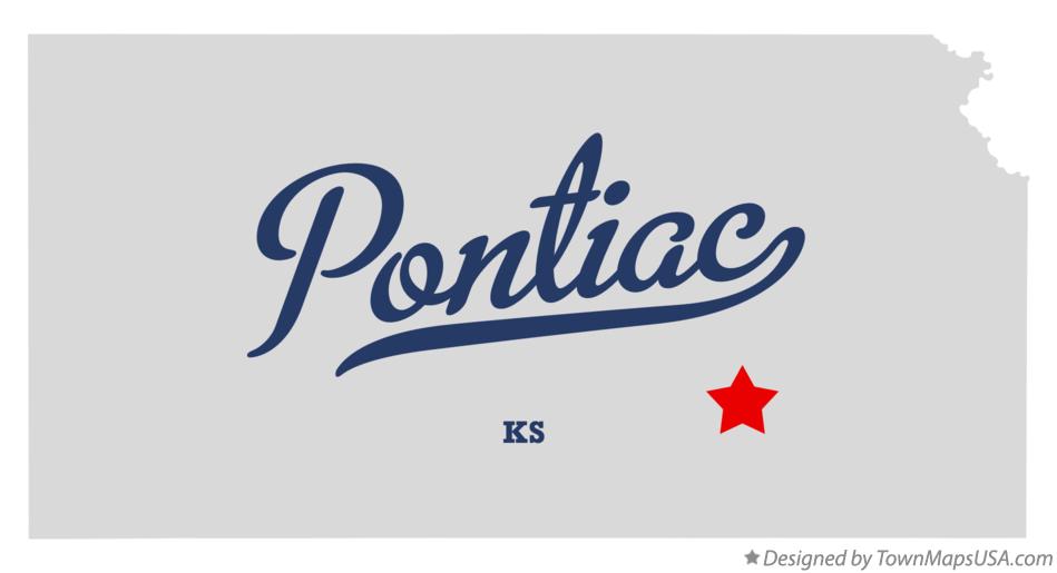 Map of Pontiac Kansas KS