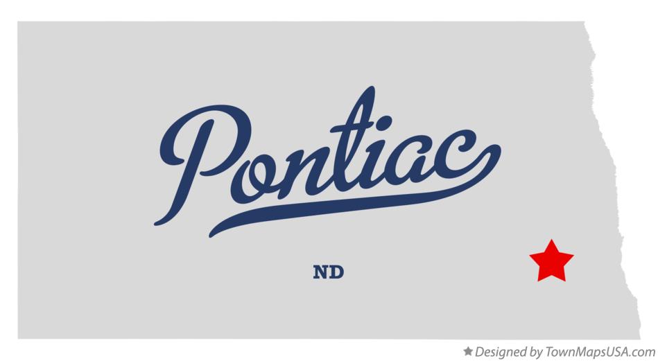 Map of Pontiac North Dakota ND