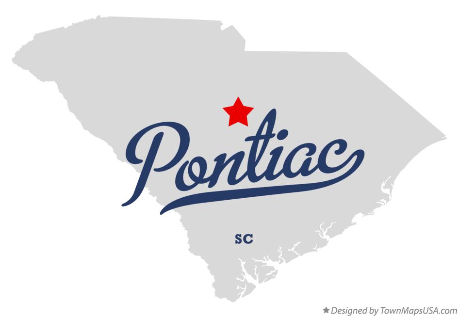 Map of Pontiac South Carolina SC