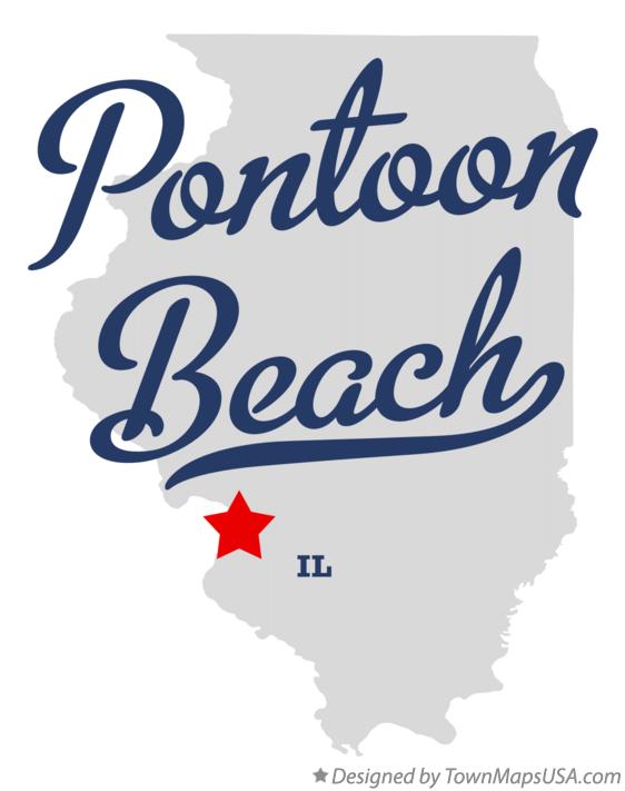 Map of Pontoon Beach Illinois IL