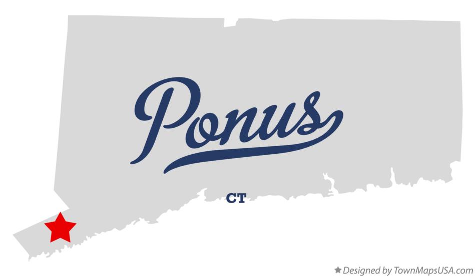 Map of Ponus Connecticut CT