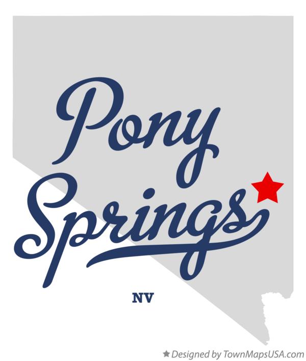 Map of Pony Springs Nevada NV