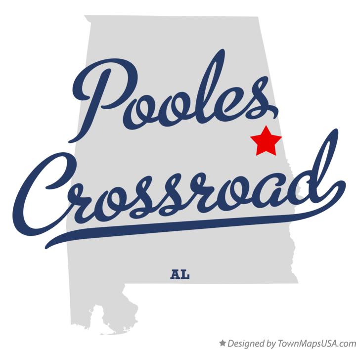 Map of Pooles Crossroad Alabama AL