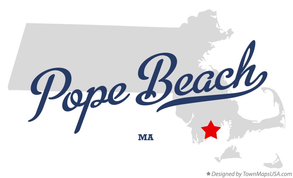 Map of Pope Beach Massachusetts MA