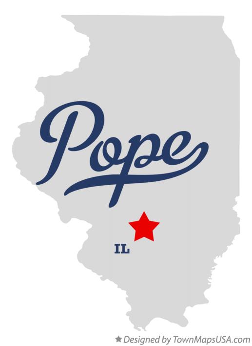 Map of Pope Illinois IL