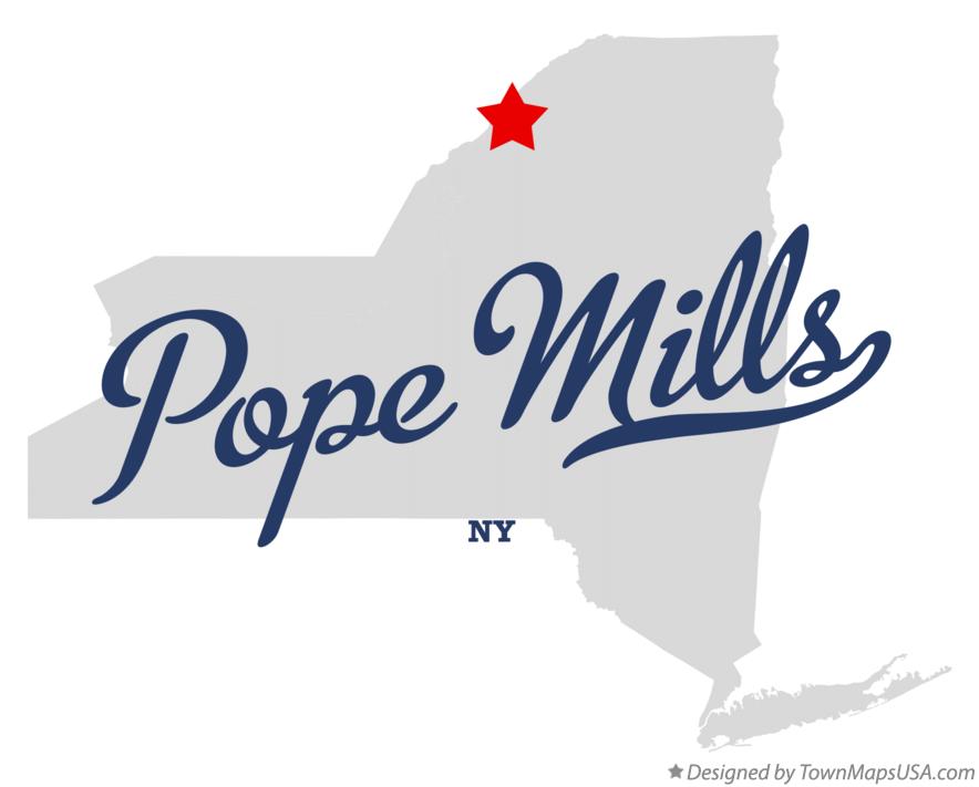 Map of Pope Mills New York NY
